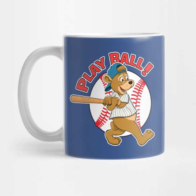 Play Ball!  Cubs Baseball Mascot by GAMAS Threads